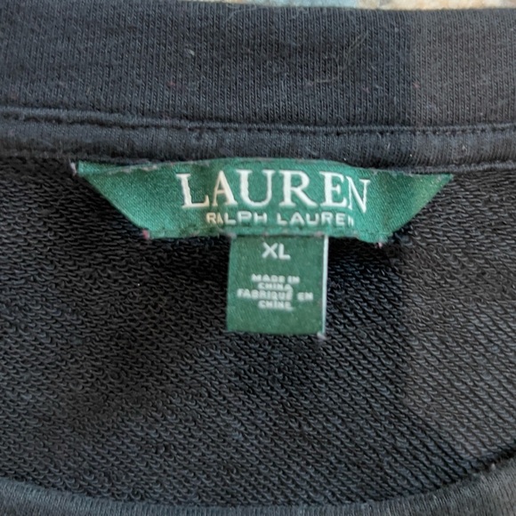 Ralph Lauren Women's Logo Foil Print crew neck Sweater Black Size XL - Picture 6 of 7